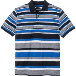 Koszulki polo: Shirt polo w paski Regular Fit bonprix czarno-lazurowy w paski