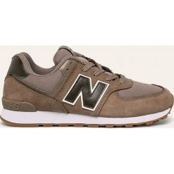New Balance - Buty dziecięce GC574PRB. Pomarańczowe trampki chłopięce New Balance, bez wzorów, ze skóry, sportowe, na sznurówki. Za 269,90 zł.