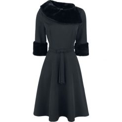 Voodoo Vixen Tabitha Sukienka czarny. Czarne sukienki asymetryczne marki Voodoo Vixen, na imprezę, xl, vintage, z asymetrycznym kołnierzem. Za 365,90 zł.