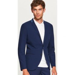 Marynarka garniturowa slim fit - Granatowy. Niebieskie marynarki męskie slim fit Reserved. Za 269,99 zł.