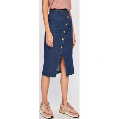 Vero Moda - Spódnica. Niebieskie spódniczki damskie s, z elastanu, casualowe, z podwyższonym stanem, maxi, ołówkowe. W wyprzedaży za 99,90 zł.