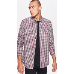 Koszula w drobną kratkę BASIC - Czerwony. Czerwone koszule męskie na spinki Cropp, l, w kratkę. Za 69,99 zł.
