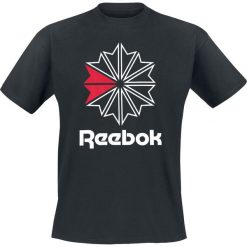 Reebok GR Tee T-Shirt czarny. Czarne t-shirty męskie z nadrukiem Reebok, l, prążkowane. Za 94,90 zł.