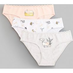 Bawełniane majtki z kotami 3 pack -. Majtki damskie Reserved, z bawełny. Za 35,99 zł.