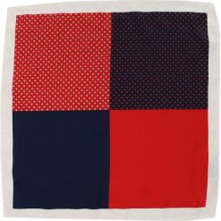 Oryginalna Poszetka Męska - Poczwórny Wzór - Alties, Kolorowa, Czerwona POSZALTS0030. Czerwone poszetki męskie Alties, bez wzorów, eleganckie. Za 27,00 zł.