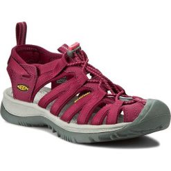 Sandały KEEN - Whisper 1012229 Beet Red/Honey Suckle. Czerwone klapki damskie marki Keen, bez wzorów, z gumy, sportowe, bez obcasa, bez zapięcia, do pływania. Za 379,95 zł.