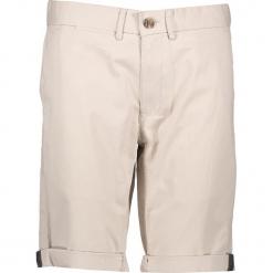 Spodnie chino - Slim fit - w kolorze beżowym. Brązowe spodenki i szorty męskie Ben Sherman, z aplikacjami, z materiału. W wyprzedaży za 152,95 zł.