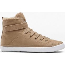 Wysokie sneakersy bonprix wielbłądzia wełna. Pomarańczowe sneakersy damskie bonprix, z wełny. Za 84,99 zł.