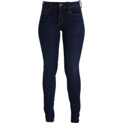 Hollister Co. Jeansy Slim Fit dark super skinny. Niebieskie jeansy damskie marki Hollister Co., z elastanu. Za 209,00 zł.