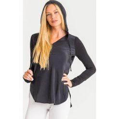 BLUZKA GLASSA Max Mara Leisure. Czarne bluzki damskie Max Mara Leisure, xl, z aplikacjami, z tkaniny, z kapturem, bez rękawów. Za 473,40 zł.