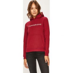 Calvin Klein Jeans - Bluza. Zielone bluzy damskie Calvin Klein Jeans, l, z nadrukiem, z jeansu, bez rękawów, z kapturem. W wyprzedaży za 299,90 zł.