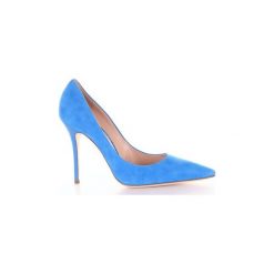 Czółenka Giuseppe Zanotti E860027. Niebieskie czółenka damskie Giuseppe Zanotti, bez wzorów, bez obcasa. Za 1356,82 zł.