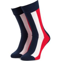 Skarpety Wysokie Męskie TOMMY HILFIGER - 471012001 Tommy Orginal 085. Niebieskie skarpetki męskie z elastanu. Za 44,99 zł.