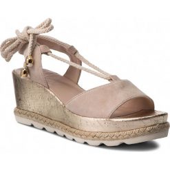 Espadryle HÖGL - 5-103252 Cotton/Platin 0800. Brązowe espadryle damskie marki HÖGL, ze skóry, na obcasie. W wyprzedaży za 389,00 zł.