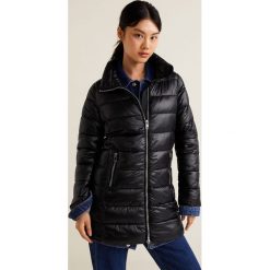 Mango - Kurtka Blanlong. Czarne bomberki damskie Mango, l, z materiału. Za 269,90 zł.