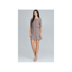 Sukienka M618 Mocca. Pomarańczowe sukienki damskie FIGL, na co dzień, m, bez wzorów, eleganckie, z falbankami, bez rękawów. Za 169,00 zł.