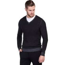 Sweter MANUELE SWSS000146. Szare swetry męskie Giacomo Conti, na zimę, m, bez wzorów, z wełny, wizytowe, bez kołnierzyka, bez kaptura. Za 399,00 zł.
