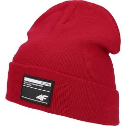 Czapka męska CAM201 - czerwony. Czerwone czapki męskie marki 4f, na zimę. W wyprzedaży za 19,99 zł.