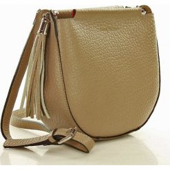MARCO MAZZINI Torebka skórzana crossbody classical khaki natura. Brązowe listonoszki damskie marki MAZZINI, w paski, ze skóry, bez dodatków. Za 249,00 zł.