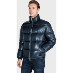 Armani Exchange Kurtka Niebieski. Niebieskie płaszcze męskie Armani Exchange, xxl, bez wzorów, z poliesteru, bez kaptura. Za 1660,95 zł.