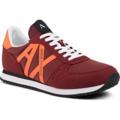 Sneakersy ARMANI EXCHANGE - XUX017 XV028 K490 Bordeaux/Orange. Czerwone sneakersy męskie Armani Exchange, na co dzień, bez wzorów, ze skóry ekologicznej, klasyczne, bez zapięcia. Za 439,00 zł.