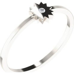 Złoty pierścionek z diamentem. Szare pierścionki damskie Art of Diamond & Co., z diamentem, złote. W wyprzedaży za 606,95 zł.