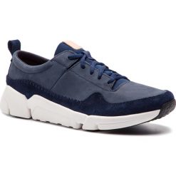 Sneakersy CLARKS - Triactive Run 261414327 Navy Nubuck. Niebieskie sneakersy męskie Clarks, bez zapięcia. W wyprzedaży za 239,00 zł.