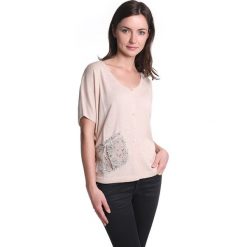 Kardigan w kolorze beżowym. Brązowe swetry damskie Far Far Fashion, Ryłko by Agnes&Paul, bez wzorów. W wyprzedaży za 49,95 zł.