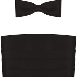 Czarny pas smokingowy z muchą i białą poszetką PS02. Czarne muszki męskie Modini Moda Męska, na co dzień, bez wzorów, z poliesteru, eleganckie. W wyprzedaży za 99,00 zł.