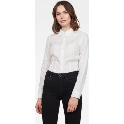 G-Star Raw - Koszula. Białe bluzki damskie G-Star RAW, s, bez wzorów, z bawełny, retro, bez kołnierzyka, z długim rękawem. W wyprzedaży za 299,90 zł.