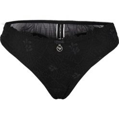 Stringi Emporio Armani Underwear. Czarne stringi damskie s, w koronkowe wzory, z koronki. Za 69,00 zł.
