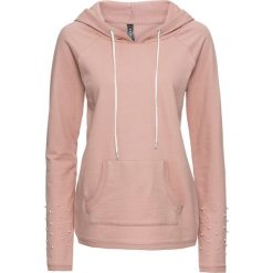 Bluzy damskie: Bluza z perełkami bonprix stary jasnoróżowy
