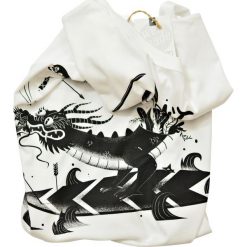 T-shirt Watatsumi B&W Front Longer Length. Białe t-shirty męskie Pakamera, na lato, m, bez wzorów, bez kołnierzyka. Za 149,00 zł.