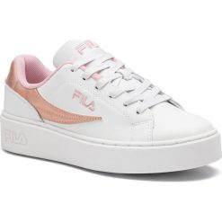 Sneakersy FILA - Overstate F Low Wmn 1010627.91M White/Lotus. Białe półbuty damskie Fila, ze skóry ekologicznej. W wyprzedaży za 269,00 zł.