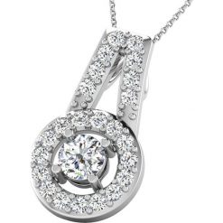 Naszyjniki damskie: Złoty naszyjnik z diamentami – dł. 40 cm