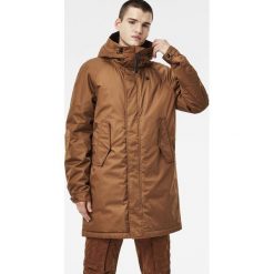 G-Star Raw - Parka. Żółte płaszcze męskie G-Star RAW, xl, bez wzorów, z bawełny, retro, krótkie, z kapturem. W wyprzedaży za 449,90 zł.