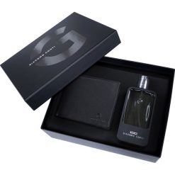 Prezentownik: portfel i perfum. Zielone portfele męskie Giacomo Conti, bez wzorów. Za 259,00 zł.