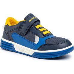 Sneakersy GEOX - J Argonat B.A. J0229A 0FE14 C0657 D Navy/Yellow. Niebieskie trampki chłopięce Geox, bez wzorów, ze skóry ekologicznej, na rzepy. W wyprzedaży za 189,00 zł.
