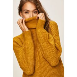 Noisy May - Sukienka. Żółte sukienki damskie Noisy May, na co dzień, s, bez wzorów, z elastanu, casualowe, z golfem, z długim rękawem, długie, mini, proste. W wyprzedaży za 119,90 zł.