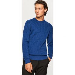 Sweter - Niebieski. Niebieskie swetry klasyczne męskie marki Reserved, l. Za 99,99 zł.
