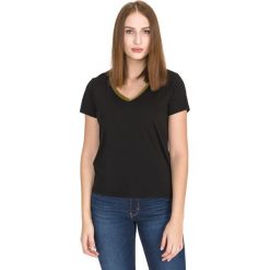 Scotch & Soda Koszulka Czarny. Czarne koszulki damskie Scotch & Soda, xs, bez wzorów, z bawełny, bez kołnierzyka, z krótkim rękawem. Za 176,95 zł.