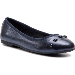 Baleriny TOMMY HILFIGER - Studs Ballerina FW0FW04064 Midnight 403. Niebieskie baleriny damskie TOMMY HILFIGER, bez wzorów, ze skóry, bez obcasa. Za 449,00 zł.