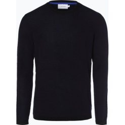 Calvin Klein - Sweter męski z dodatkiem wełny merino, niebieski. Swetry męskie Calvin Klein. Za 449,95 zł.