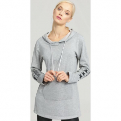 Jasnoszara Bluza Observance. Szare bluzy z kapturem damskie other, l. Za 69,99 zł.