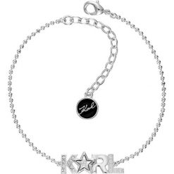 Karl Lagerfeld - Bransoletka. Szare bransoletki damskie KARL LAGERFELD, z kryształem, metalowe. Za 299,90 zł.