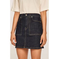 Pepe Jeans - Spódnica Mia x Dua Lipa. Niebieskie spódniczki damskie Pepe Jeans, na co dzień, s, bez wzorów, z elastanu, casualowe, mini, proste. W wyprzedaży za 199,90 zł.