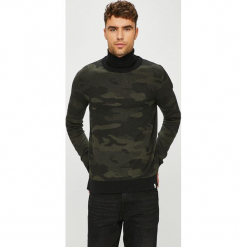 Jack & Jones - Sweter. Czarne swetry klasyczne męskie Jack & Jones, l, z bawełny, z okrągłym kołnierzem. Za 169,90 zł.