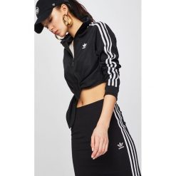 Adidas Originals - Bluza. Czarne bluzy damskie adidas Originals, z nadrukiem, z bawełny, bez rękawów, bez kaptura. W wyprzedaży za 299,90 zł.