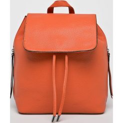 Answear - Plecak. Pomarańczowe plecaki damskie ANSWEAR, bez wzorów, ze skóry ekologicznej, eleganckie. W wyprzedaży za 69,90 zł.