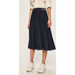 Answear - Spódnica. Niebieskie spódniczki damskie ANSWEAR, na co dzień, s, bez wzorów, z bawełny, casualowe, midi, rozkloszowane. W wyprzedaży za 59,90 zł.
